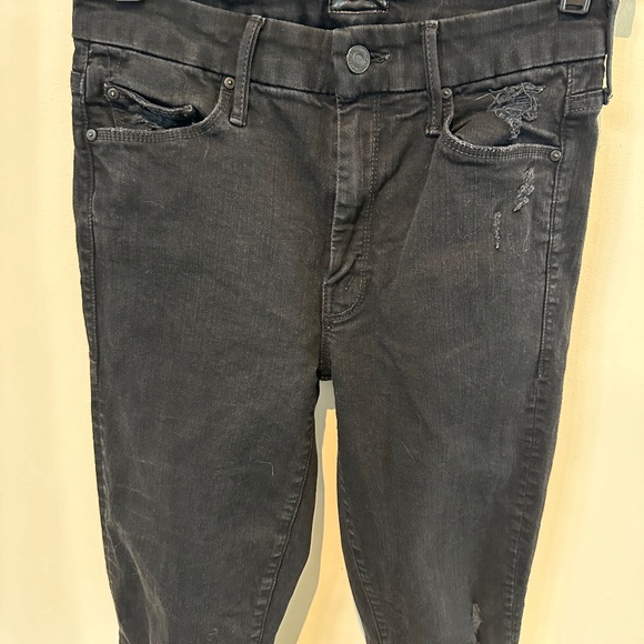 Mother Distressed Jeans - Black SZ 26 - Picture 2 of 6